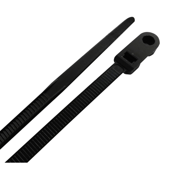 Xle Cable Ties CABLETIE W/MNT 8 in.50#BLK MT-S-200-8-UV15